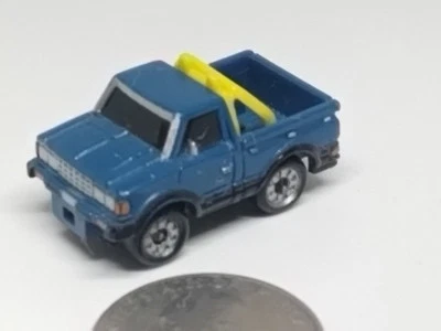 Micro Machines 1995 #13 Decades 70's DATSUN 4x4 Off Road Pickup Blue  - Image 1 of 4