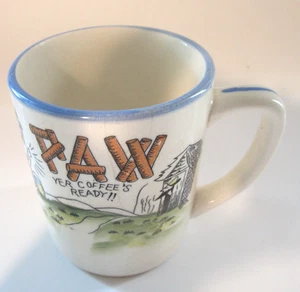 Vintage Paw Your Coffee's Ready Hillbilly Ceramic Mug Japan - Picture 1 of 9