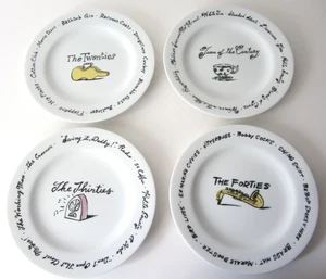 Pottery Barn Set of 4 Decade Salad/Dessert Plates 8 1/4" - Picture 1 of 7