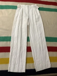 Brand New BNWT Max Mara Pedaggi Wide Leg Linen Cotton Pants Size 32x36 Size 14 - Picture 1 of 10