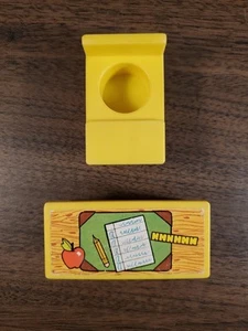 VINTAGE Fisher Price Little People School Teacher Desk & Chair - Picture 1 of 5