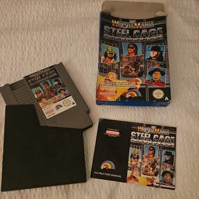 WWF WrestleMania Steel Cage Challenge Nintendo NES Complete CIB PAL with Manual