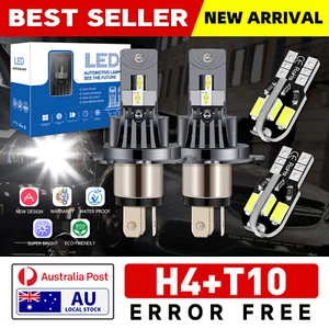 CANBUS H4 HB2 9003 LED Headlight High Low Beam Bulb White Bright 24000000LM X2 - Picture 1 of 21