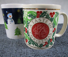 2 Lovely Vintage JT A Taste Of Christmas Holly Mug And Ceramic Santa Mug
