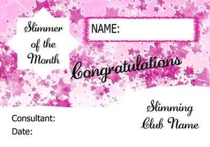 Pink Stars Slimmer del mes certificado de dieta personalizado - Imagen 1 de 1