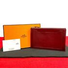 Hermes  Clarice Gm Leather Pouch Coin Case Red