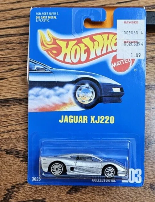 Vintage Hot Wheels Jaguar XJ220 1991 Blue Card #203 Ultrahot Wheels--Brand NEW - Image 1 of 1
