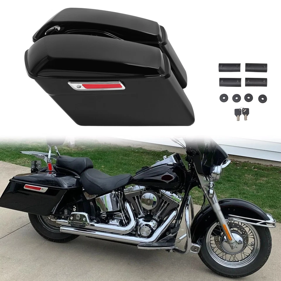 Alforja rígida negra para Harley Davidson Touring Road Glide 1994-2013 Foto 1 de 4