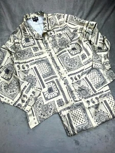 Dogg Supply By Snoop Dogg Ropa de Dormir Camisa Hombres 3XL Repetición Cachemira Botón-Frente - Imagen 1 de 7