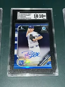 2019 Bowman Draft Chrome Brady McConnell AUTOGRAPH BLUE /150 SGC 10/10 - Picture 1 of 1