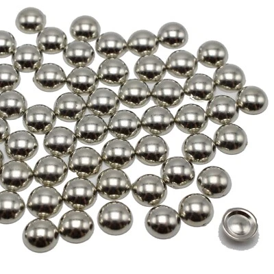 200 серебристых акриловых круглых купольных заклепок 8 мм без отверстий для сотового телефона с декоративным бантом в центре - Изображение 1 из 4