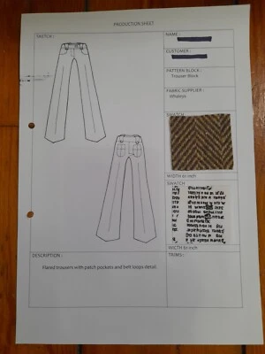 Sewing pattern - women's flared trousers w patch pockets - original - Size 10/12 - Image 1 of 2
