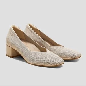 Vivaia Megan eckige Zehenpartie stressfreie klobige Heels in Mandel Größe 36,5 6 - Bild 1 von 9