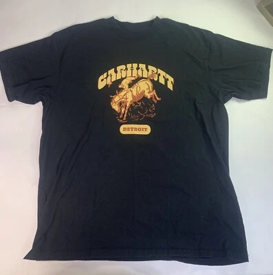 Camiseta grande Carhartt Detroit Bronco negra Foto 1 de 4