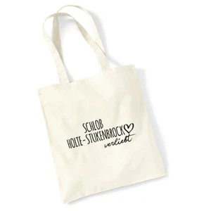 Jutebeutel Schloß Holte-Stukenbrock verliebt Tasche Baumwolle Geschenkidee Souve - Picture 1 of 36