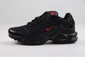 DS New Nike Air Max Plus TN Men's Black/red Air cushion shoes Free shipping - Picture 1 of 5