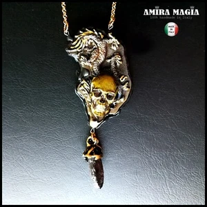 Necronomicon Sigillo Talismano Amuleto Ciondolo Collana Gioiello Pendaglio Magia - Foto 1 di 24