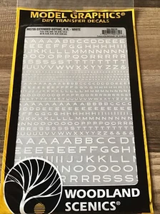 Woodland Scenics HO Scale Decal MG735: Extended Gothic Railroad White 1/16,3/32 - Picture 1 of 1