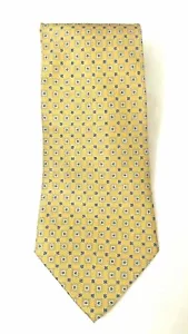 Alexander Julian Herren Krawatte Krawatte Gold Blau Druck 100% Seide 58" EUC 20M203 - Bild 1 von 5