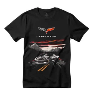 Roadway Icon: Chevrolet Corvette Black T-Shirt - Picture 1 of 4