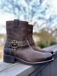 Mark Nason Men’s Ankle Boots Size 9.5 Finley Dragon 68153 Brown Code CDB Leather - Picture 1 of 15