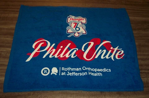 PHILADELPHIA 76ERS SIXERS Basketball NBA PLAYOFFS UNITE OR DIE GAME RALLY TOWEL Cover