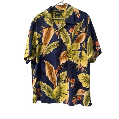 Grant Thomas Pure Silk Grande Hawaiano Abotonado Manga Corta Foto 1 de 4