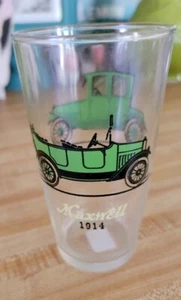Vintage Anchor Hocking 1915 Studebaker 1914 Maxwell Old Cars Drinking Glass - Picture 1 of 4