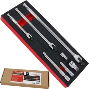 Neilsen 7-teiliges Flexi-Kopfachsschenkel Leistungsschalter Verlängerungsstab Adapter Schraubenschlüssel Set - Bild 1 von 3