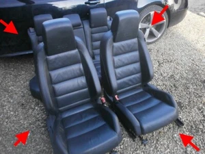 VW GOLF MK5 MK6 RECARO GTI SOFT LEATHER HEATED ELECTRIC SPORT SEATS GENUINE *WOW - Picture 1 of 24