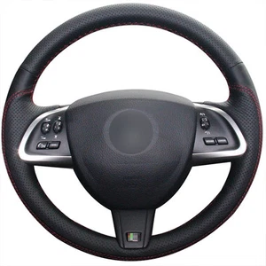 Brand New Top Black Leather Hand-stitched Car Steering Wheel Cover for Jaguar XF - Picture 1 of 4