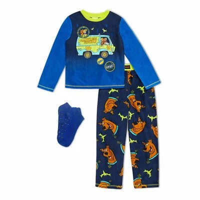Scooby Doo Pijama Camisa Pantalones Calcetines Conjunto M 8 Niños Máquina Misteriosa Halloween Nuevo con Etiquetas Foto 1 de 2