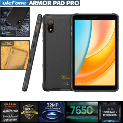 Ulefone Armor Pad PRO 4G LTE Rugged Tablet Android 13 Phone Waterproof WIFI GPS - Image 1 of 4