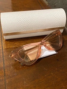 Gafas de sol Jimmy Choo Donna S 54 rosa brillo ojo de gato acetato. Nuevo. Estuche. - Imagen 1 de 14
