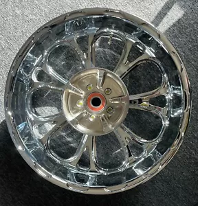 Performance Machine 17x6.25 Virtue Chrome Cush Drive Rear Wheel 09-Up Touring - Picture 1 of 2