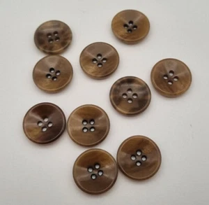 Hellbraun melierter Steinnuss 4-Loch-Knopf 15-20 mm / Corozo Button Bouton S1 - Bild 1 von 7