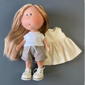 Doll clothes dress shorts tee fits for 9 inches 23 cm Little Mia by Nines d'Onil - Picture 1 of 6