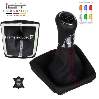 LED ICT palanca cambio bota cuero para Seat Ibiza tipo 6J/6P 6F rosca rojo C88 Foto 1 de 4