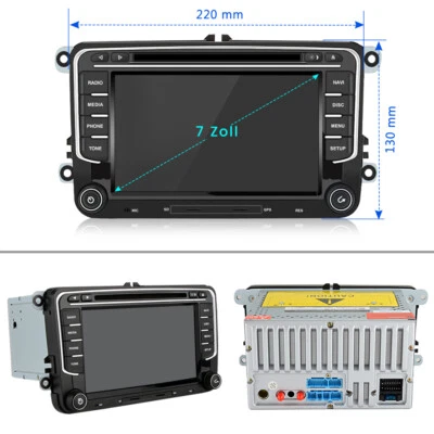 DAB+ für VW Golf 5 6 PLUS Touran Passat B6/B7 Tiguan Autoradio NAVI CD Bluetooth - Bild 1 von 4