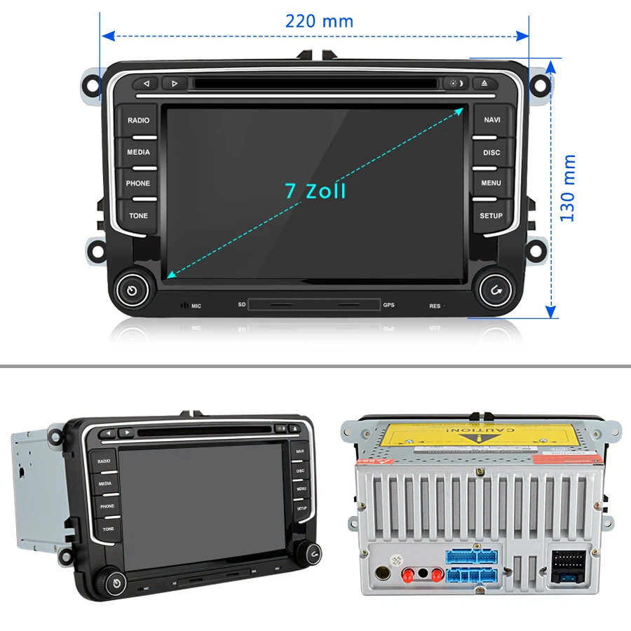 DAB+ für VW Golf 5 6 PLUS Touran Passat B6/B7 Tiguan Autoradio NAVI CD Bluetooth - Bild 1 von 4