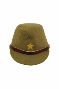 WWII Japanese IJA Army officer field cap wool yellowish brown size: S - Picture 1 of 2