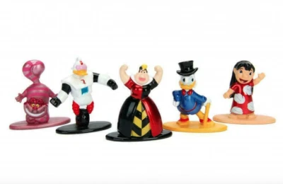 Jada Nano MetalFigs DISNEY 5 Pack Queen Hearts Lilo Gizmoduck Scrooge Cheshire - Image 1 of 4