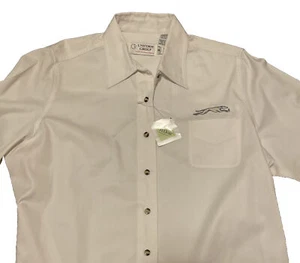 Greyhound Uniform Long Sleeve Collared Button Up Shirt - White - Size XL - Picture 1 of 9