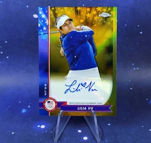 Lilia Vu Auto /50 2024 Topps Chrome US Olympic Team USA Golf Gold Refractor - Picture 1 of 15