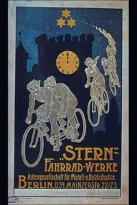 BICYCLE VINTAGE POSTER German ad RARE NEW ART PRINT - Picture 1 of 1