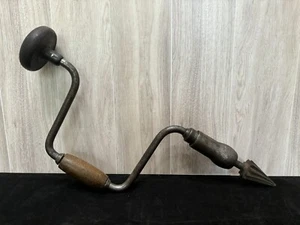 Vintage unmarkiert 14" Handbohrer Rund Bit Holzbearbeitungswerkzeug - Bild 1 von 5