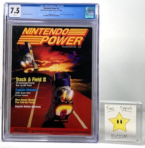 Nintendo Power 3 1988 Magazin Band #3 Track & Field II 2 CGC Grade 7.5 NES - Bild 1 von 4