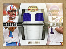 2008 Donruss Gridiron Gear Warren Moon Player Timeline #d /95 DUAL PATCH PT-3