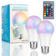 2X E27 LED Leuchtmittel RGB Farbwechsel Lampe dimmbar Birne 9W Glühbirne Licht