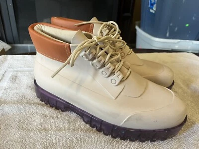 Melissa Ares Combat Boot White/Purple/Tan Womens Size 11 - Image 1 of 4